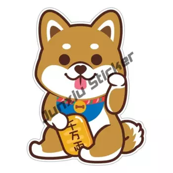 Наклейка для автомобиля, Крипто-Сиба-ину, наклейка для автомобиля «сделай сам», водонепроницаемая наклейка для квадроцикла, наклейка с животными, новая версия клея