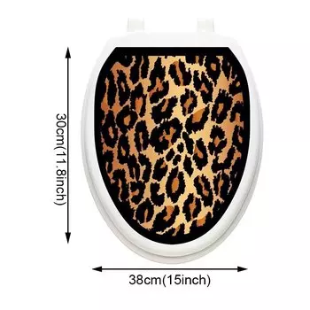 Наклейка для унитаза T365# леопардовая коричневая