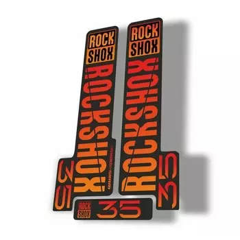 Наклейка для велосипеда Rock Shox 35 2018 вилка наклейка для горного велосипеда наклейка с пламенем KK 19 см