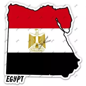 Наклейка Египта, карта Египта с флагом, виниловая наклейка, сувенир для путешествий, водонепроницаемые наклейки, высококачественные самоклеящиеся наклейки, аксессуары
