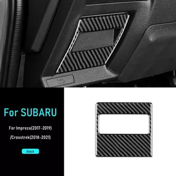 Наклейка из мягкого углеродного волокна для Subaru Crosstrek 2018-2023 Impreza 2017 2018 2019 2020 2021 2022 2023, отделка для хранения автомобильных предохранителей