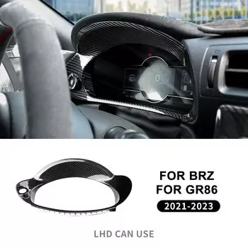 Наклейка из настоящего твердого углеродного волокна для Subaru BRZ, Toyota GR86 2021 2022 2023 2024, спидометр, рамка для приборной панели, украшение для крышки LHD