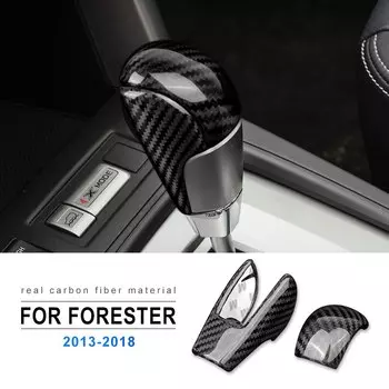 Наклейка из настоящего твердого углеродного волокна для Subaru Forester 2013, 2014, 2015, 2016, 2017, аксессуары для интерьера