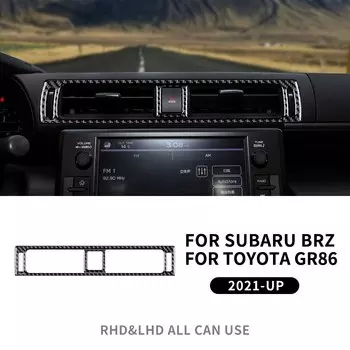 Наклейка из настоящего углеродного волокна для Subaru BRZ, Toyota GR86, 2021, 2022, 2023, 2024, Автомобильный Центральный воздуховод, Крышка вентиляционного отверстия, аксессуары для интерьера