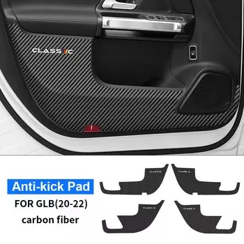 Наклейка из углеродного волокна для Mercedes Benz GLA GLB 2016-2022, аксессуары, наклейка для межкомнатной двери, защита от грязи, защитный коврик