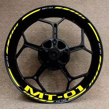 Наклейка Mt01 для мотоцикла, наклейка с логотипом на ступице колеса Yamaha, полный набор высококачественных стикеров с краями 17 дюймов