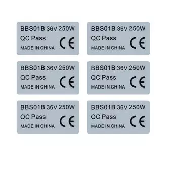 Наклейка на этикетку двигателя Bafang, 6 шт., 36 В, 250 Вт, 350 Вт, 500 Вт, 48 В, 750 Вт, 52 в, 1000 Вт, BBS01, BBS02, BBSHD, аксессуары для двигателя BAFANG Mid Drive