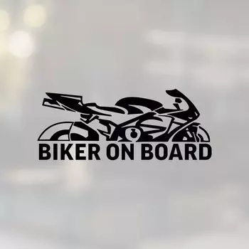 Наклейка на автомобиль biker on board