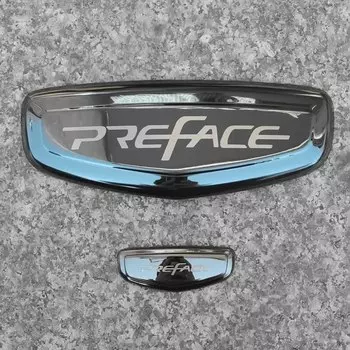 Наклейка на автомобиль для Geely Monjaro Xingyue L 2021-2023, наклейка с логотипом передней панели автомобиля, декоративная наклейка на бампер, черное углеродное волокно