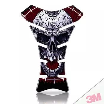 Для Yamaha Honda Suzuki Triumph BMW мотоцикл череп бак наклейка ретро гоночные аксессуары масляный газ Pad защитная наклейка