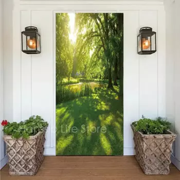 Наклейка на дверь "Лесной пейзаж" BOUSSAC