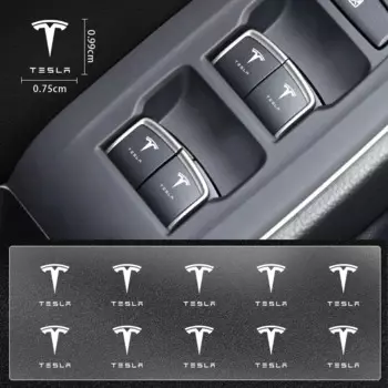 Наклейка на кнопку подъема окна автомобиля, наклейка на руль для Tesla model 3, модель X Y, стиль МОДЕЛЬ S ROADSTER 2021, логотип, автомобильные аксессуары