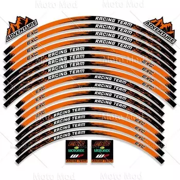 Наклейка на колесо EXC, светоотражающие наклейки на обод мотоцикла, полосатая лента для KTM 125 200 250 300 350 400 450 500 525 530 EXC-F