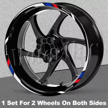 Наклейка на колесо мотоцикла, 17-дюймовая наклейка на обод, полосатая лента, аксессуары для S1000XR/RR F900/800R S1000R F900XR nine t R 1200R G310R