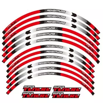 Наклейка на колесо мотоцикла спереди и сзади, 12 шт., внешняя наклейка для YAMAHA XT1200Z ZE SUPER TENERE XT1200Z SUPER TENERE RAID EDITION