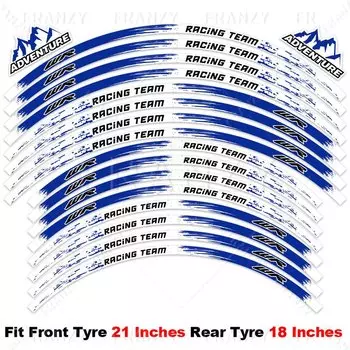Наклейка на колесо мотоцикла, светоотражающая наклейка на обод, 21 "/18" лента в полоску для ступицы для YAMAHA WR250R WR250F WR450F WR 250R 250F 450F