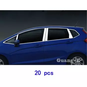 Наклейка на крышку автомобиля из нержавеющей стали, украшение для стекла, столбик, средняя колонка, отделочная панель, капоты для Honda Fit Jazz 2017 2018 2019