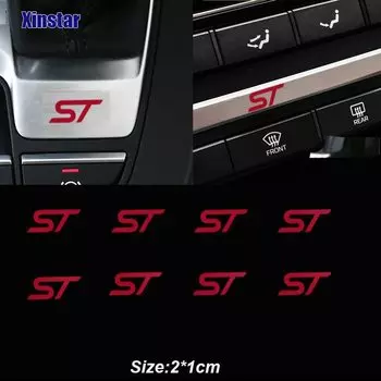 Наклейка на кузов автомобиля ST из нержавеющей стали для Ford Fiesta Mondeo Fusion Escape Edge Ecosport Kuga Focus MK2 MK3 MK4