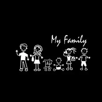 Наклейка на машину для всей семьи, моя мама, ребенок, кошка, собака, питомец, автомобили, мотоциклы, внешние аксессуары, виниловые наклейки, 20 см * 9,9 см