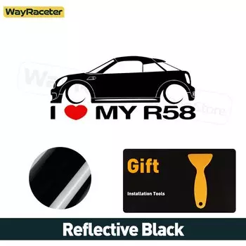 Наклейка на окно автомобиля, Светоотражающая виниловая наклейка на боковое крыло, корпус багажника для мини-купе R58 JCW John Cooper, аксессуары для работы