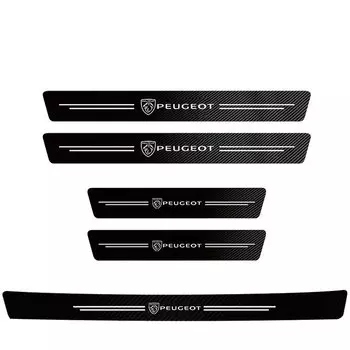 Наклейка на порог багажника автомобиля для Peugeot 208 3008 308 2008 207 107 508 607 106 406 407 307 206 301