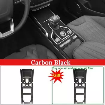 Наклейка на салон автомобиля, защитная пленка для коробки передач для HONGQI HS5 2022 2023, наклейка на панель переключения передач автомобиля, черный автоаксессуар из углеродного волокна