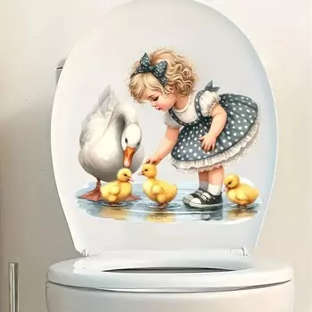 Наклейка на стену "Белый лебедь и утечки", ПВХ