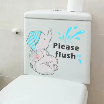 Наклейка на стену в виде слона, 30 х30 см