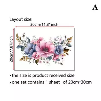 Наклейка на унитаз JETTING цветочная