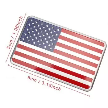 Наклейка с американским флагом США, автомобильная наклейка, эмблема, значок из алюминиевого сплава для любой модели