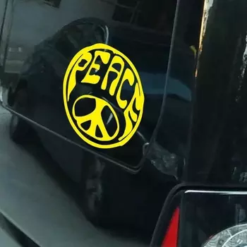 Наклейка с надписью «Love Peace», 4,5*4,5 (черный/серебристый/белый/желтый/красный)