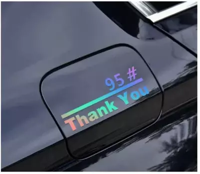 Наклейка «Спасибо» персонализированная наклейка на крышку топливного бака автомобиля плюс No. 92 бензин 95 No 98 насадок масляного типа Черный Белый