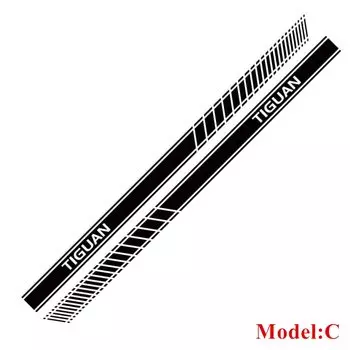 Наклейка в полоску для боковой двери автомобиля-Volkswagen Tiguan, декоративные наклейки для кузова автомобиля, внешние аксессуары, виниловые наклейки