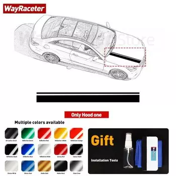 Наклейка в полоску для крыши автомобиля Mercedes Benz W212 S212 A207 C207 E Class E63 AMG