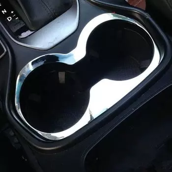 Наклейка YAQUICKA для Hyundai Santa Fe IX45 2014 2015 2016, наклейка для крышки автомобиля рамка держателя стакана воды, аксессуары для стилизации интерьера автомобиля