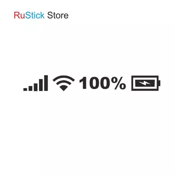 Наклейка значки телефона смартфона уровень сигнала GSM, Wi-Fi, уровень заряда батареи 100% Новинка 2022 лобовое и заднее стекло