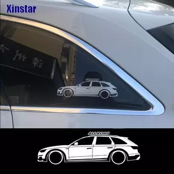 Наклейки Allroad на автомобильные окна, наклейки для Audi A4 A6, автомобильные аксессуары, 2 шт.