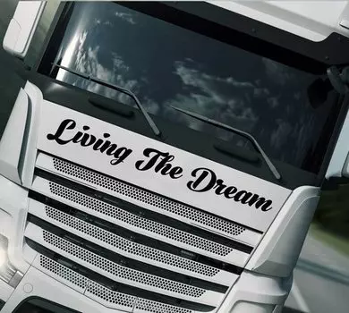 Наклейки для Грузовика Mercedes Scania Volvo Man Renault «Living The Dream»