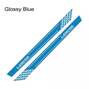 Наклейки для Mitsubishi Lancer 10 3 9, автомобильная дверь, боковая юбка, полосы, декоративные наклейки, виниловые светоотражающие детали