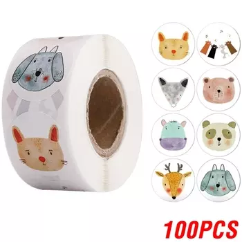 Наклейки для скрапбукинга с животными 100-500 шт