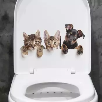 Наклейки для стен HonC милые котята щенки