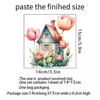 Наклейки для выключателей ПВХ растения цветы