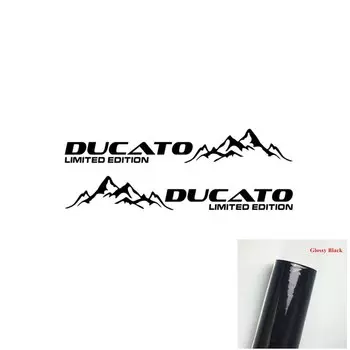 Наклейки графические в виде горных пейзажей, 2 шт., декоративные наклейки на багажник автомобиля, боковые полосы на дверь автомобиля Fiat Ducato, пленка для кузова автомобиля, аксессуары «сделай сам»