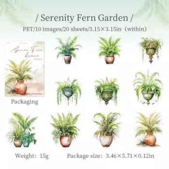 Наклейки Jianwu Green Fern Dance Series