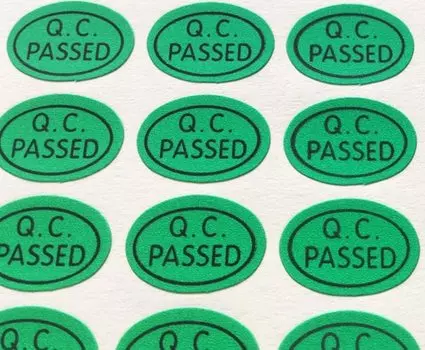 Наклейки контрольные овальные XMYLNG 3600 шт.