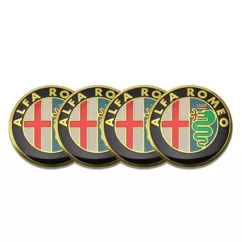 Наклейки на эмблему Alfa Romeo Giulia Stelvio MiTo Giulietta Tonale ALFA 4C 156 159 GT, 4 шт., 56 мм