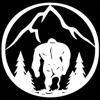 Наклейки на автомобиль Bigfoot, круглые, в форме снеговика, горных стен, украшение для ноутбука, окна, защита от солнца и виниловые наклейки