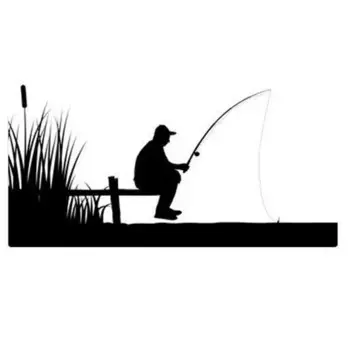 Наклейки на автомобиль, для рыбалки, мотоцикла, бампера, заднего окна, декоративные водонепроницаемые наклейки, 15 см