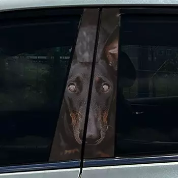 Наклейки на автомобиль Dog Doberman Pinscher, водонепроницаемые декоративные наклейки на Хэллоуин «сделай сам», для дверей автомобиля, для защиты от солнца