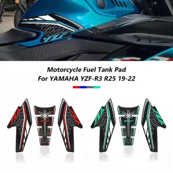 Наклейки на бак топлива мотоцикла для YAMAHA YZF R3 R25 2019 2020 2021 2022 3D наклейка на бак декоративные аксессуары